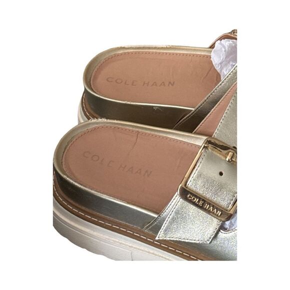 Cole Haan Fraya Slide Soft Gold Leather. 9B - Picture 6 of 12